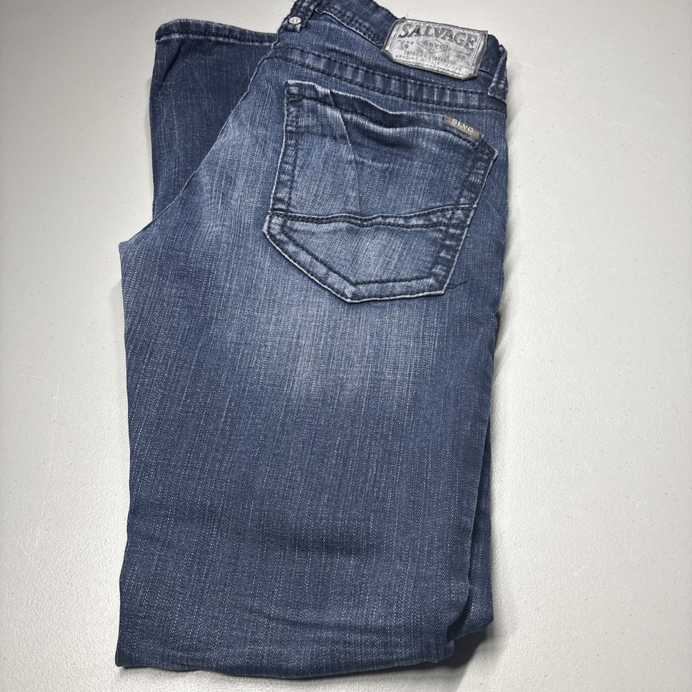 Salvage Supply HAVOC Slim Straight Stretch Buckle Jeans ~ Men's Size 29 x 32